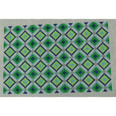 KKP138 Green, Grey, White, and Navy Clutch 6.125 x 9.25