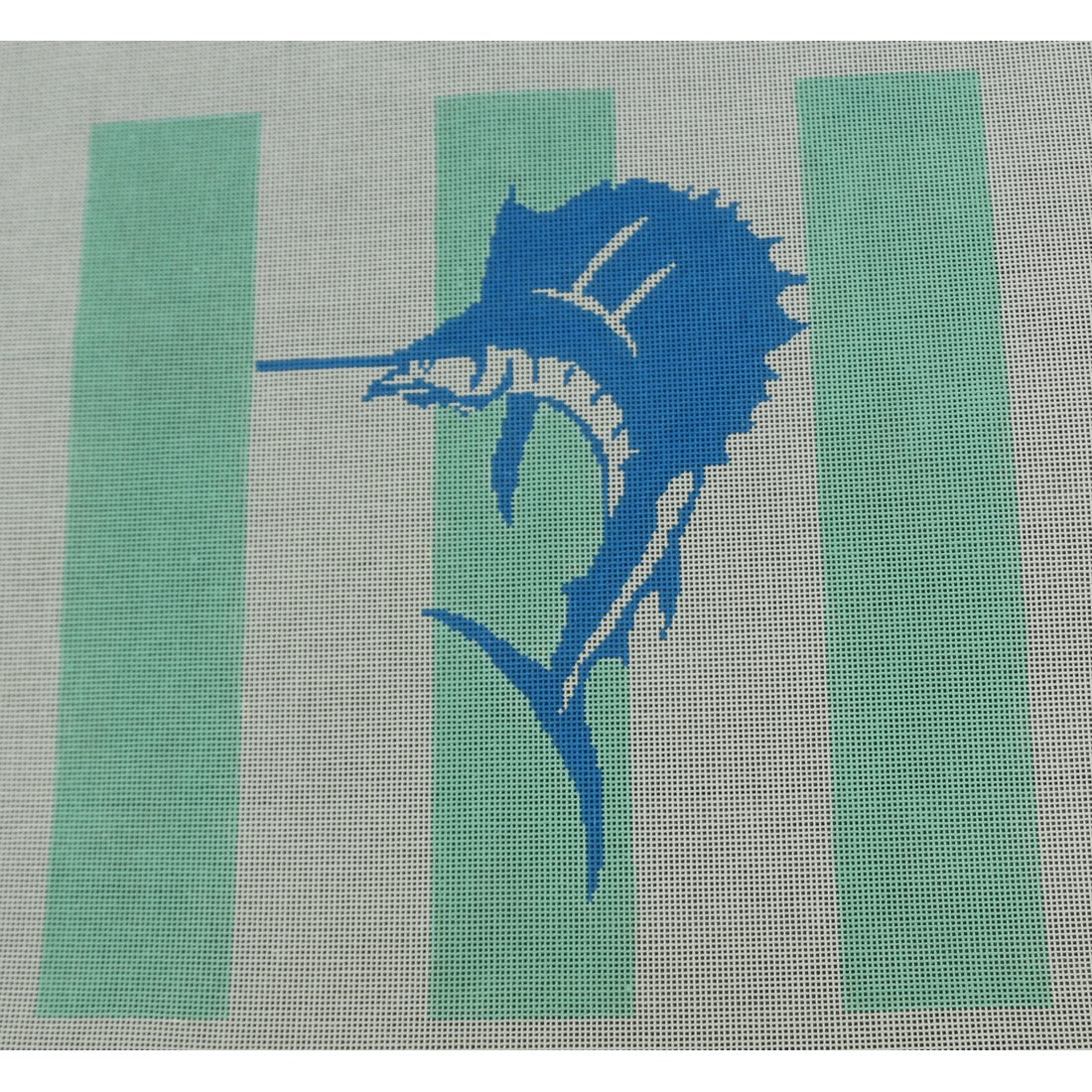 KKP144 Sailfish on Mint Stripes