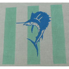 KKP144 Sailfish on Mint Stripes