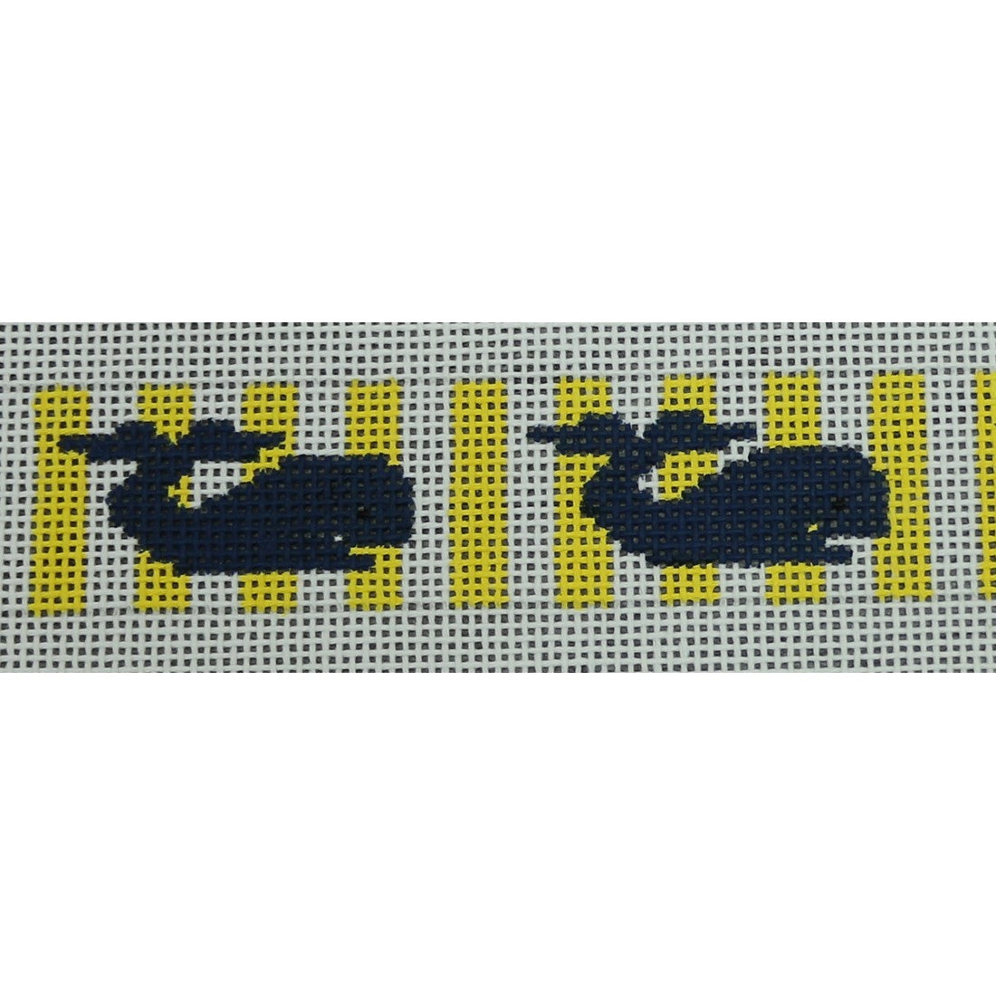 KKSGS9C Navy Whales on Yellow Stripes Sunglass Strap 1 x 12.25