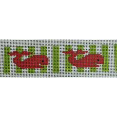 KKSGS9D Pink Whales on Lime Stripes Sunglass Strap 1 x 12.25