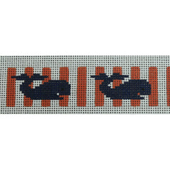 KKSGS9E Navy Whales on Coral Stripes Sunglass Strap 1 x 12.25