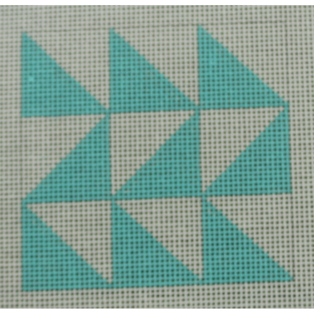 KKSS18 Geometric 1/2 squares - turquoise 3" Square