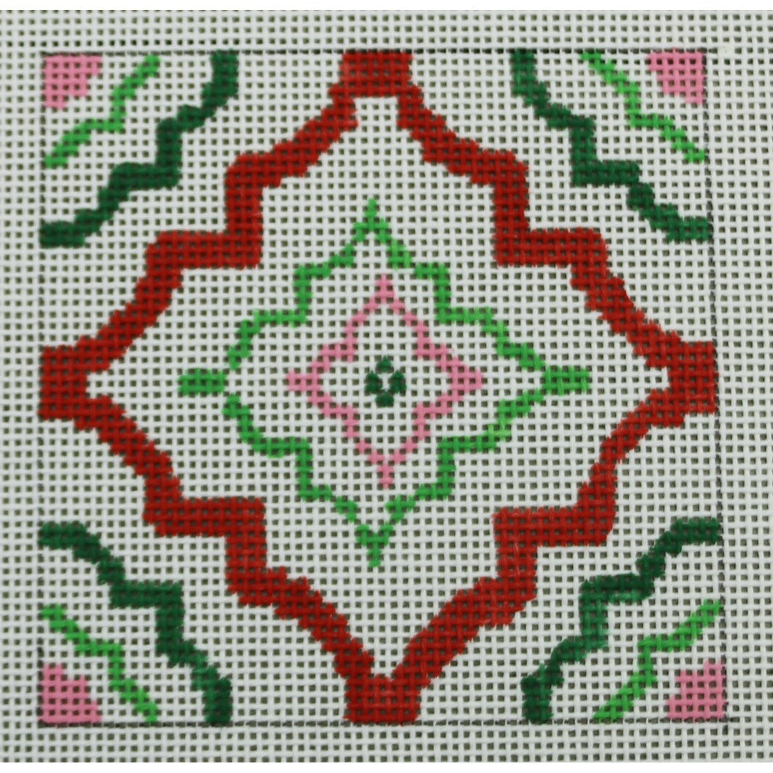 KKSS34 Pink and Green Tile 3.25" square