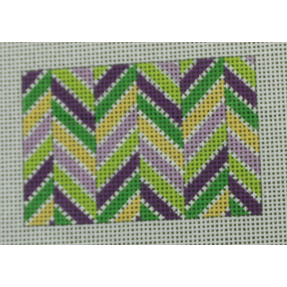 KKWCC30 Chevron Multi Purples, Greens, and Yellow Wallet Case 2 x 3