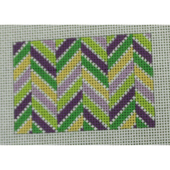 KKWCC30 Chevron Multi Purples, Greens, and Yellow Wallet Case 2 x 3