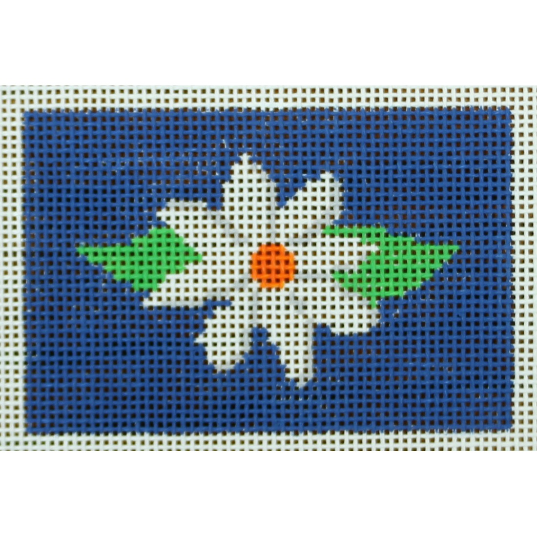 KKWCC35E white flower on dark blue 2 x 3