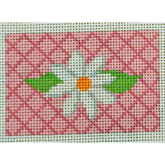 KKWCC36A white flower on pink lattice background 2 x 3