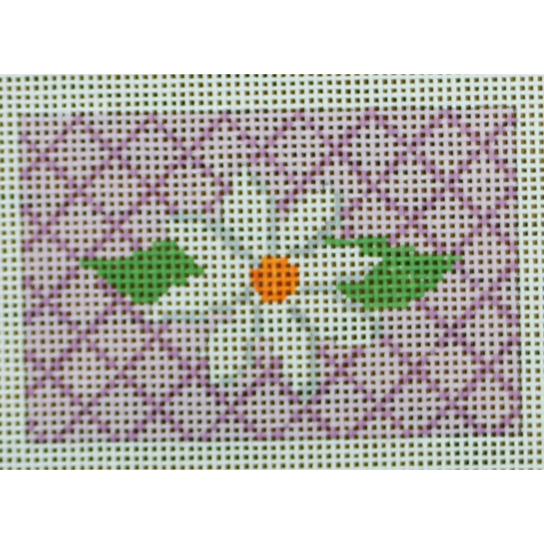 KKWCC36C white flower on lavender lattice background 2 x 3