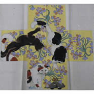 M-113 Three Cats Ottoman Cover