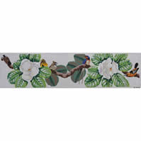 M-379 Table Runner: Magnolia w/Birds