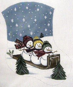 LK-33 Snowman and Sled Mini Sock