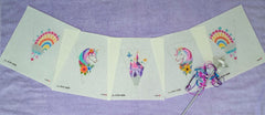 LL-BUN-123a UNICORN Garland - 5 Individual Canvases