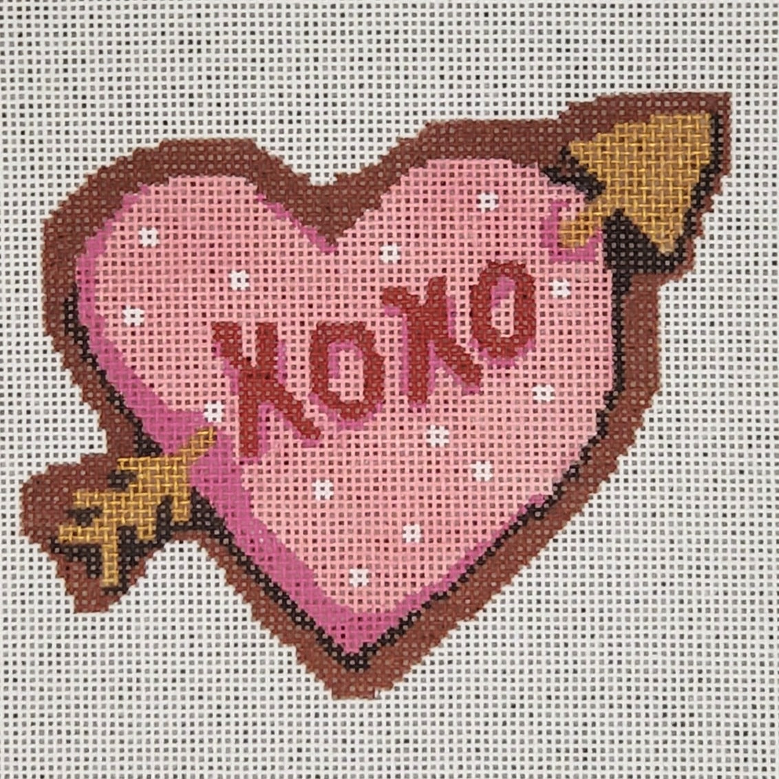 LL-C-13 Arrow XOXO Heart Cookie w/Stitch Guide