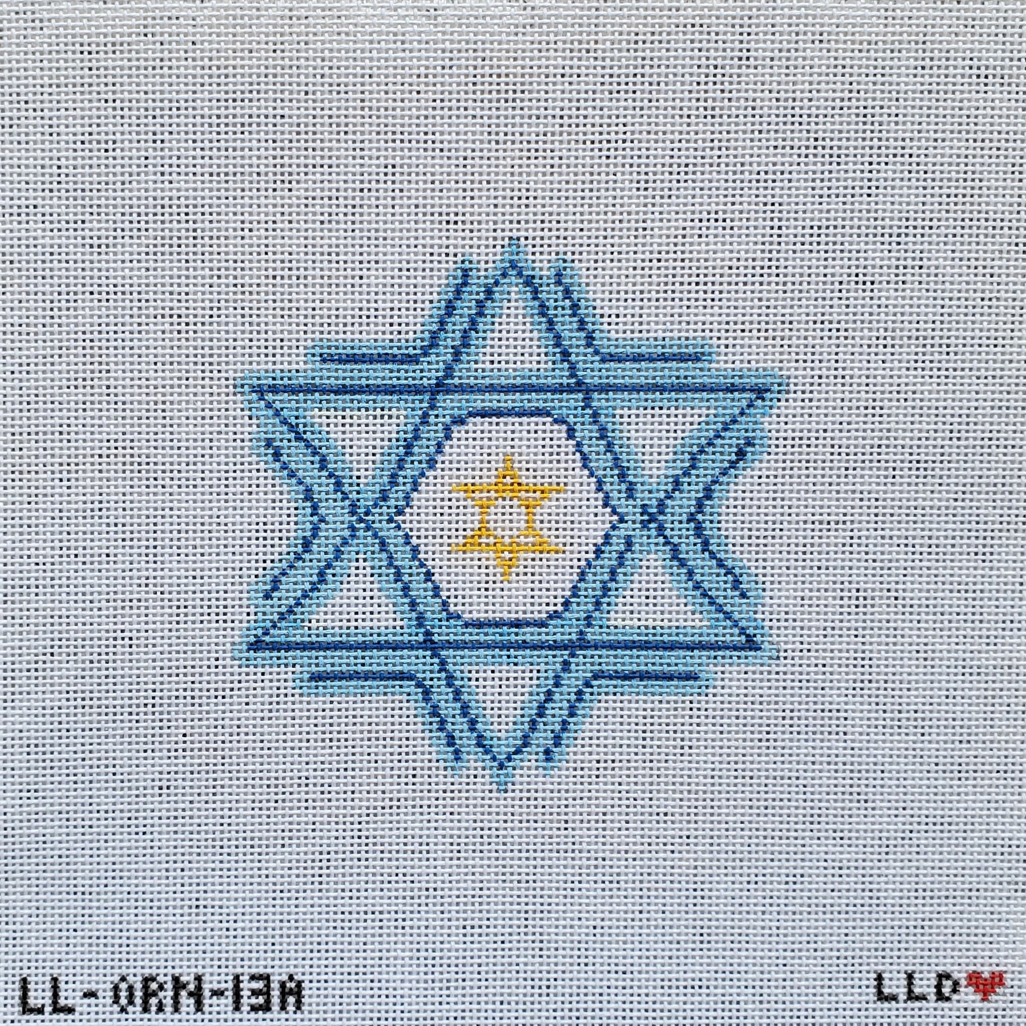 LL-ORN-13a Hanukkah Snowflake
