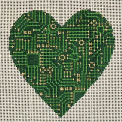 LL-ORN-38 Circuit Board Heart