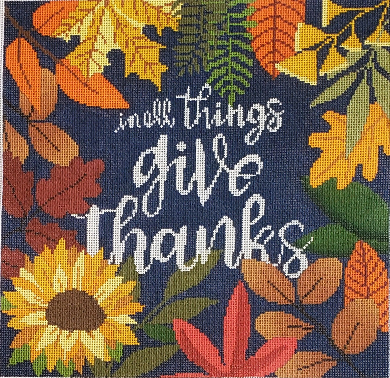 LL-PW-10 Autumn Give Thanks Botanical Pillow