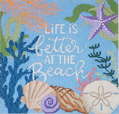 LL-PW-15 Life is Better at the Beach Pillow