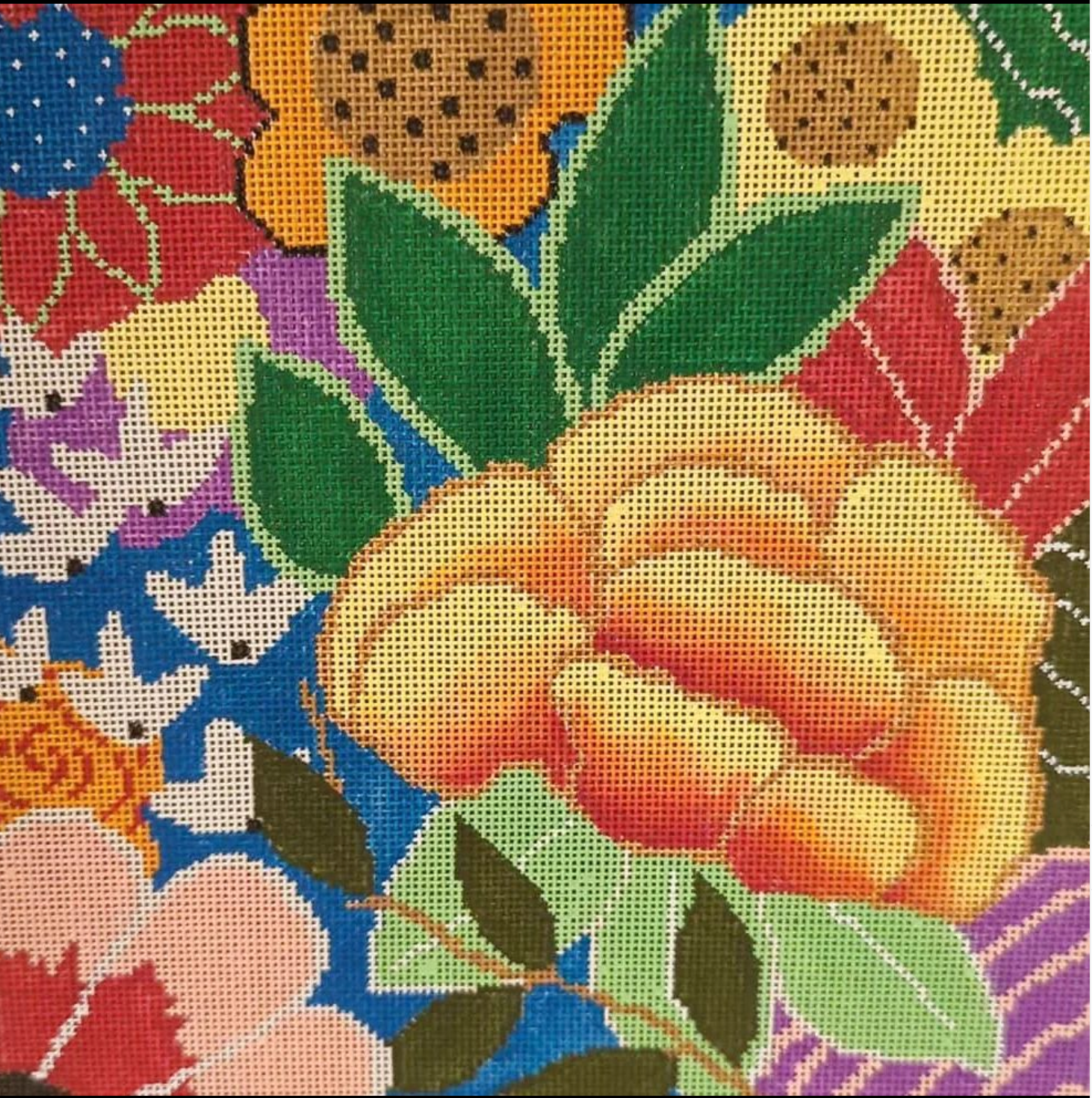 LL-PW-4 Rainbow Floral Square Pillow 13