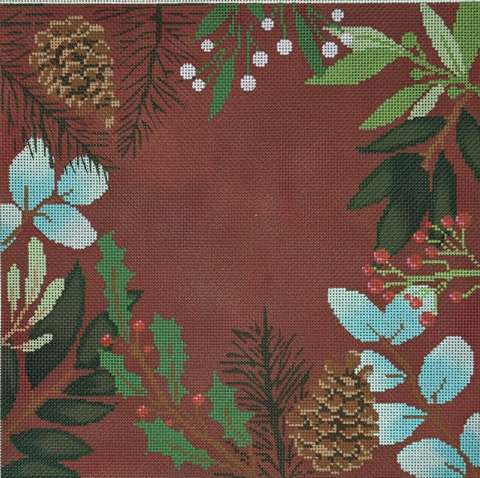 LL-PW-6a Red Botanical Pillow Blank - Large*
