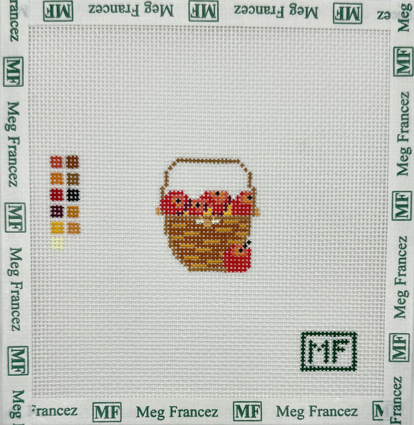 MFN Lightship Basket with Apples Mini Bag Charm