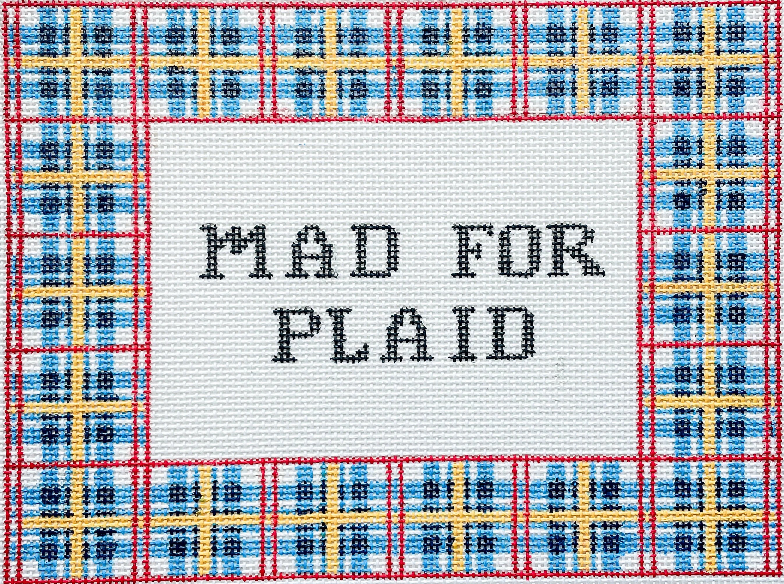 Hello Tess HT104-18 Mad for Plaid on 18 mesh