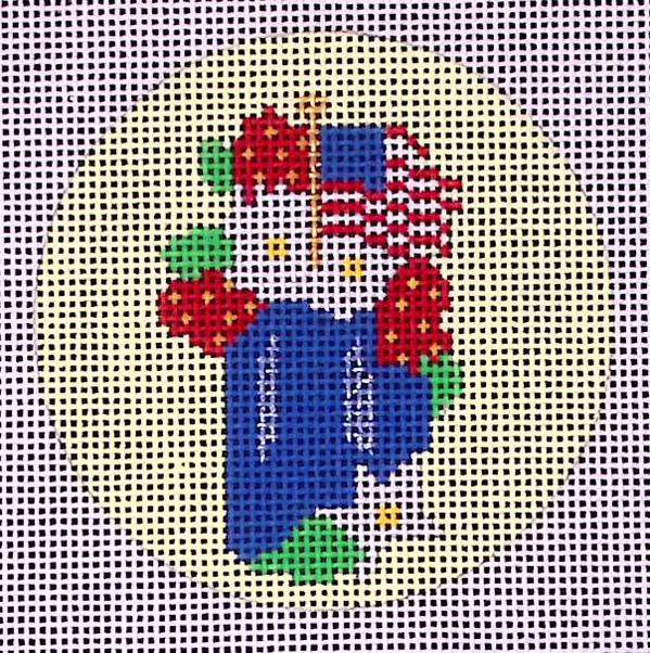 O-077 Patriotic Mason Jar and Flowers