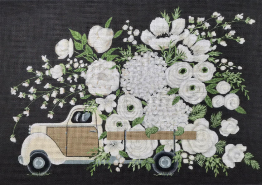 HH-FM02 White Wood Pickup Truck