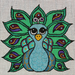 R1054 Teal and Kelly Green Peacock