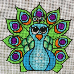 R1055 Turquoise and Lime Peacock