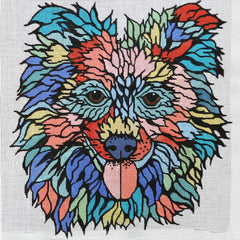 R1157 Stained Glass Dog