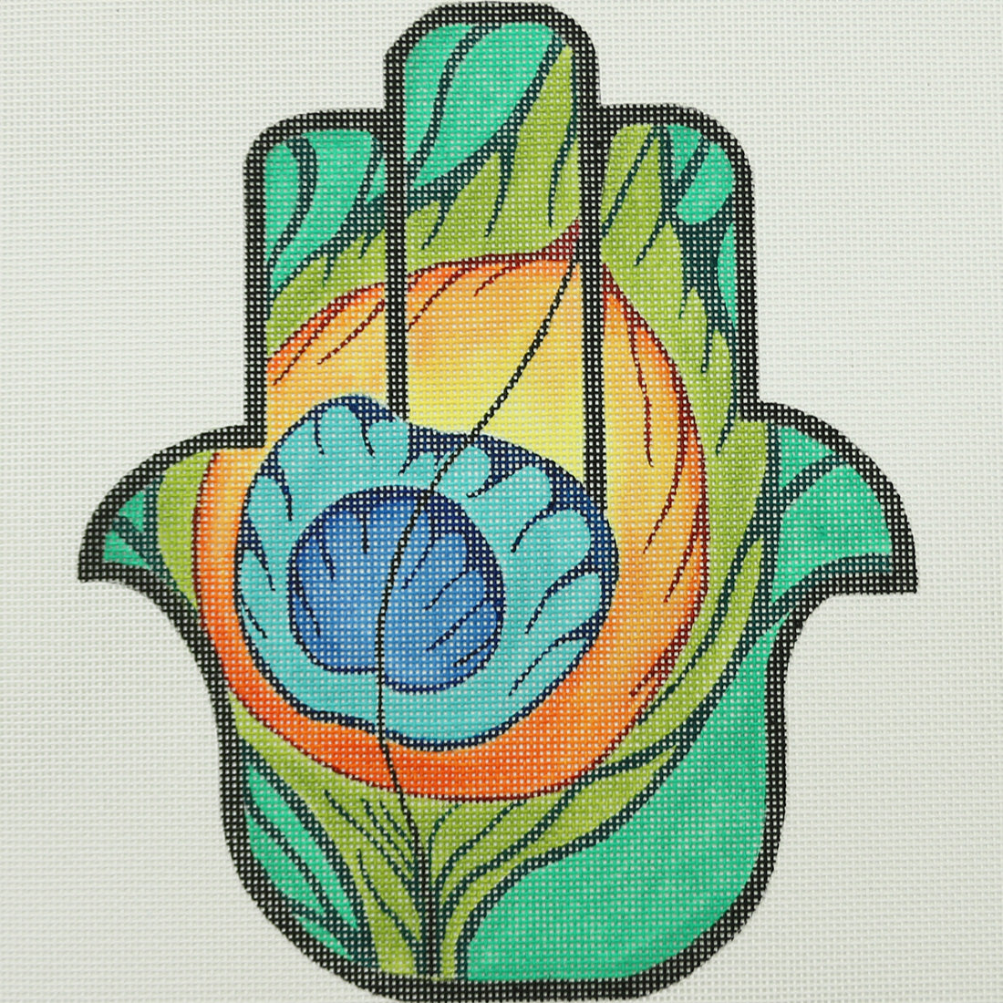R1210 Peacock Feather Hamsa