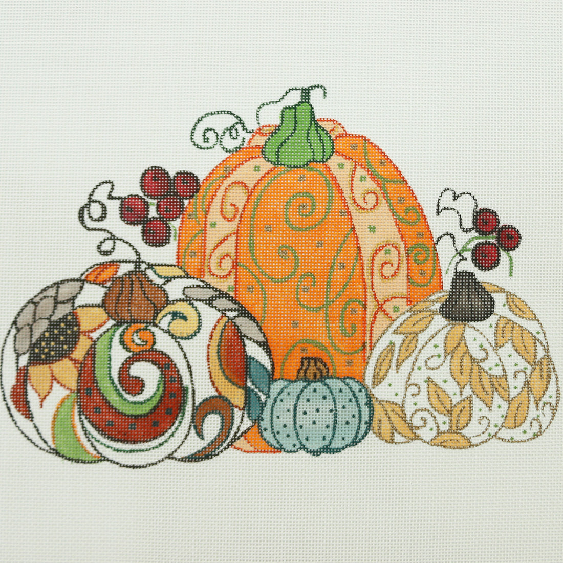 R1233 Decorative pumpkin quad
