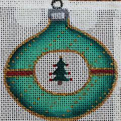 R195 Green Ornament w/Tree