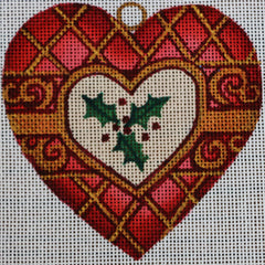 R202 Red Ornament w/ Holly