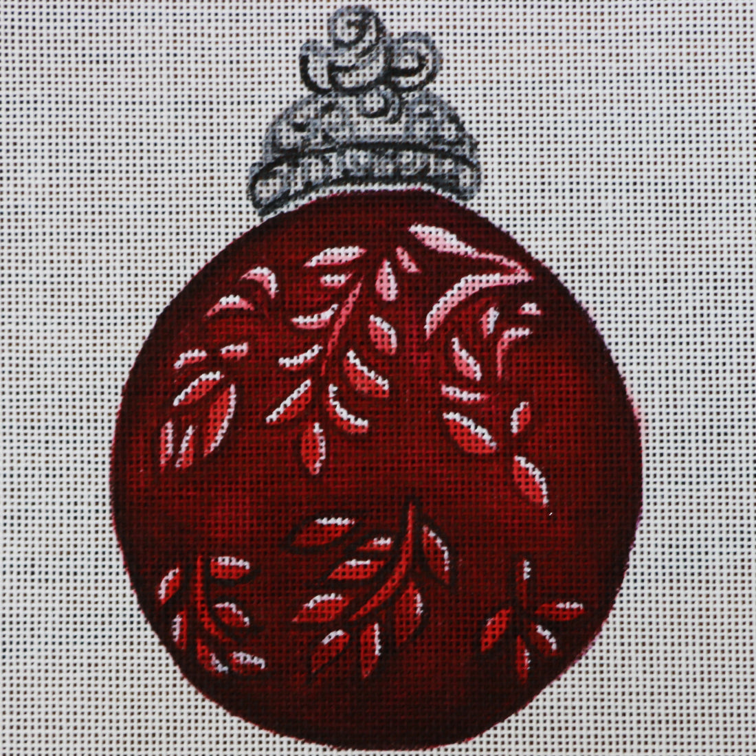 R243 Red and Silver Ornament