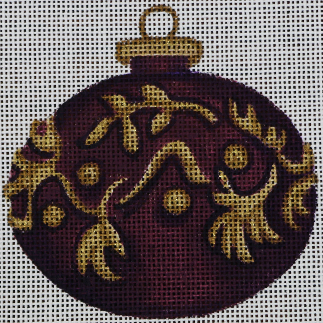 R244 Purple and Gold ornament with Swirl