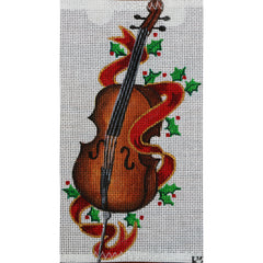R259 Cello w/ Red Ribbon and Holly
