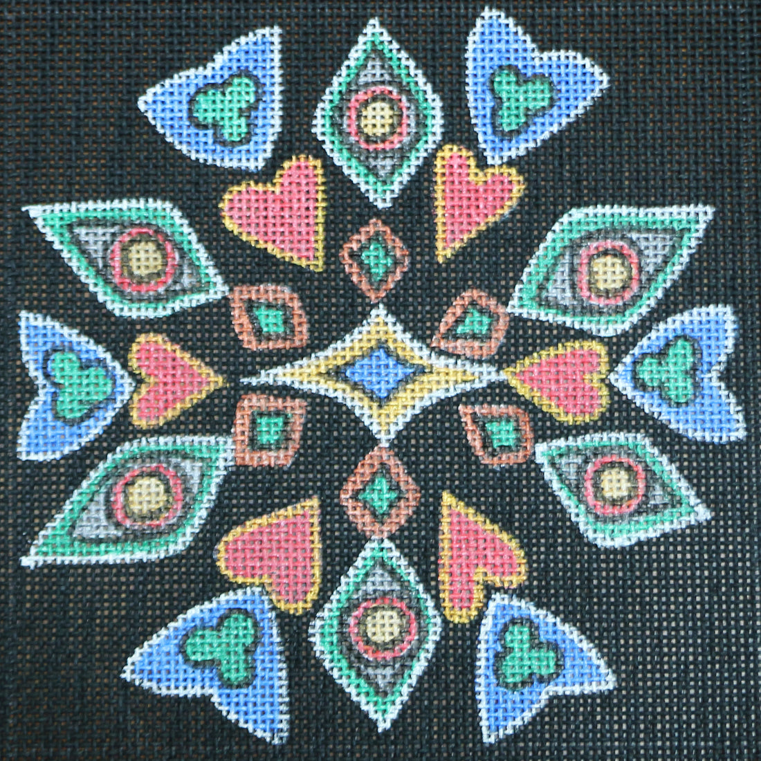 R34 Hearts Floral Square