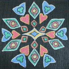 R34 Hearts Floral Square