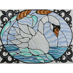 R43 Swan Stained Glass