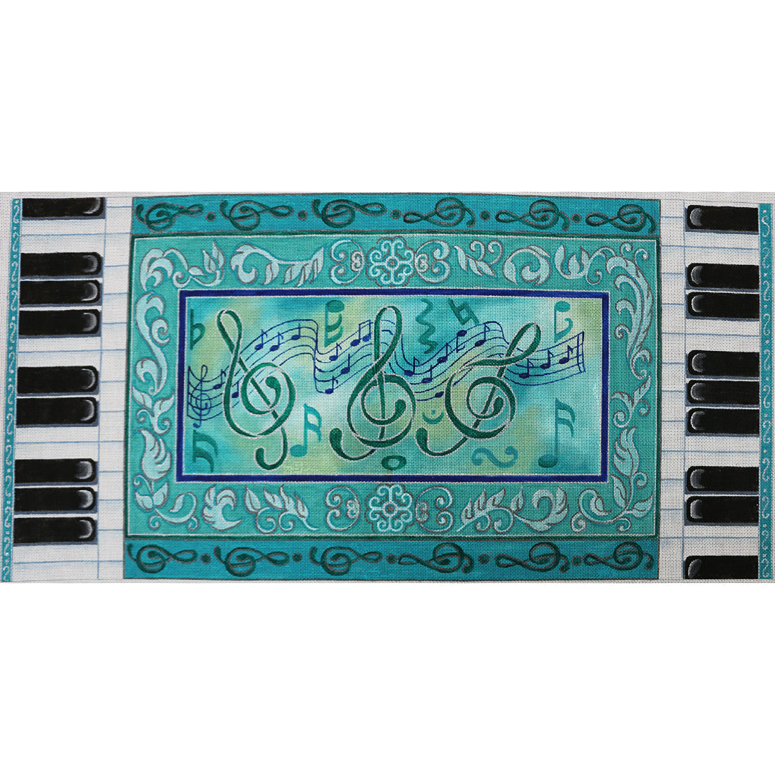 R477 Turquoise Piano Bench