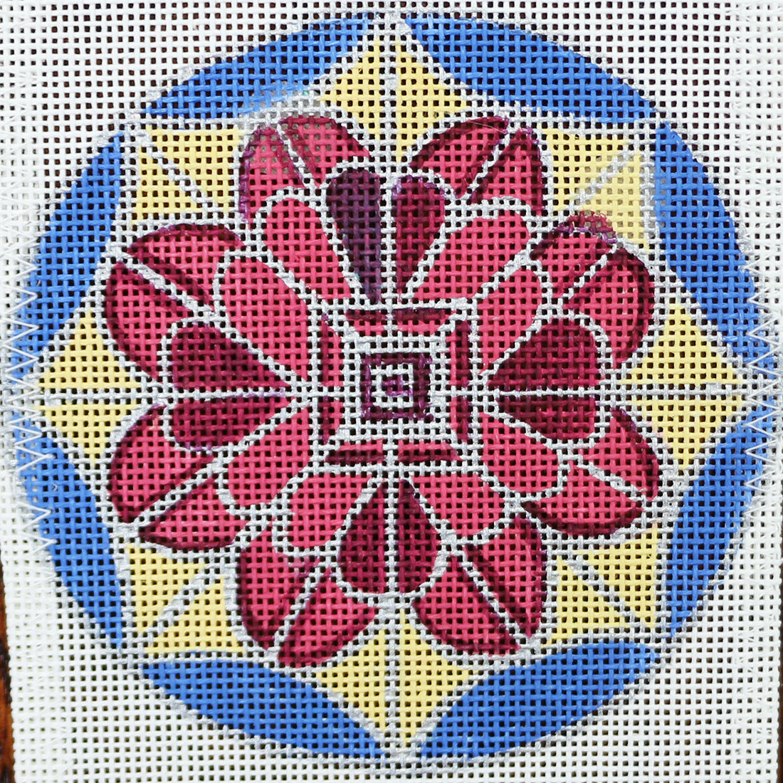 R534 kaleidoscope - blue, yellow, red- ornament