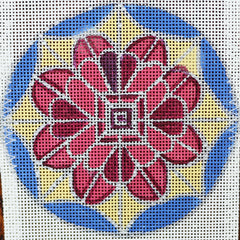 R534 kaleidoscope - blue, yellow, red- ornament