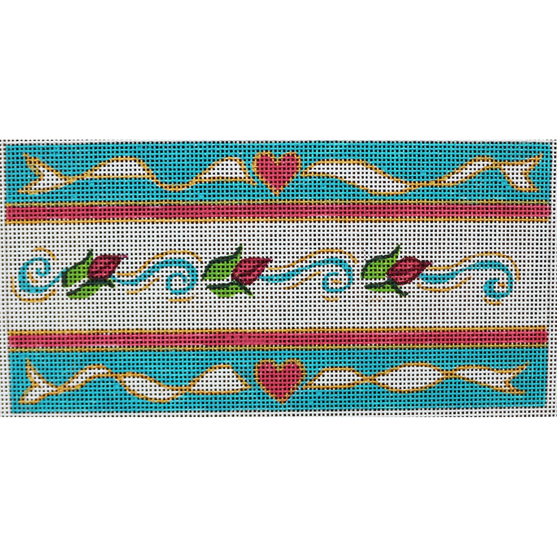 R540 Turquoise,red w/ flowers