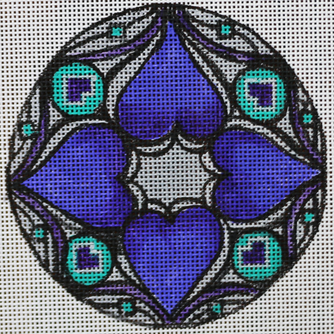 R567 kaleidoscope w/ grey, purple, and turquoise