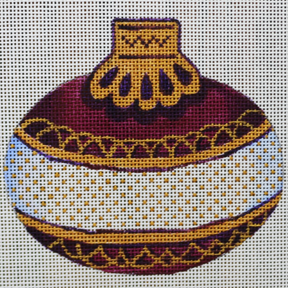 R609 Purple and Gold Ornament