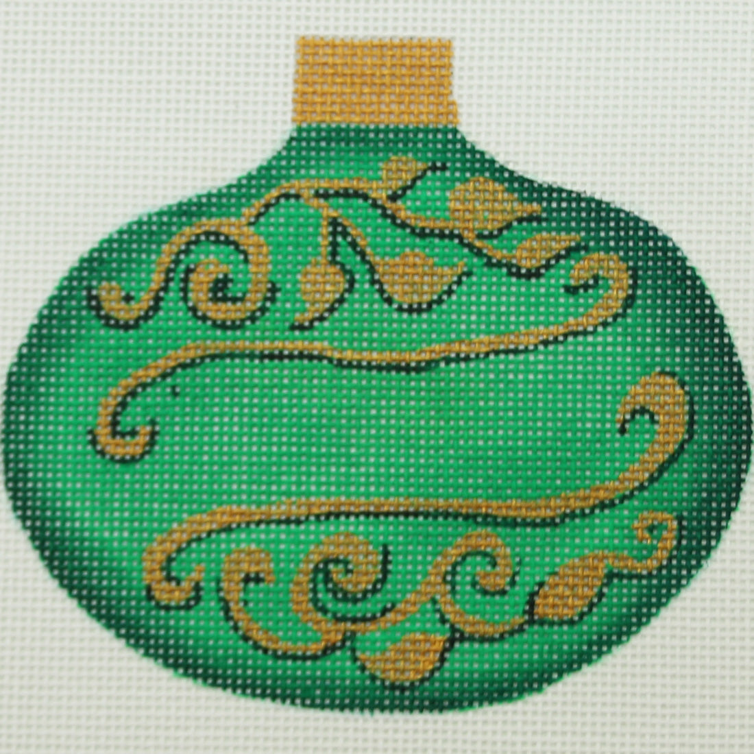 R614 Green/Gold Ornament