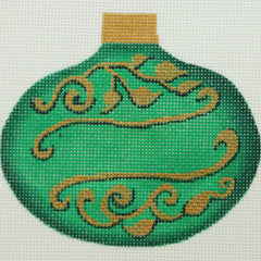 R614 Green/Gold Ornament
