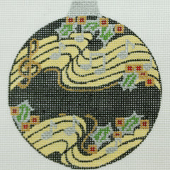 R621 Black/Gold Musical Ornament